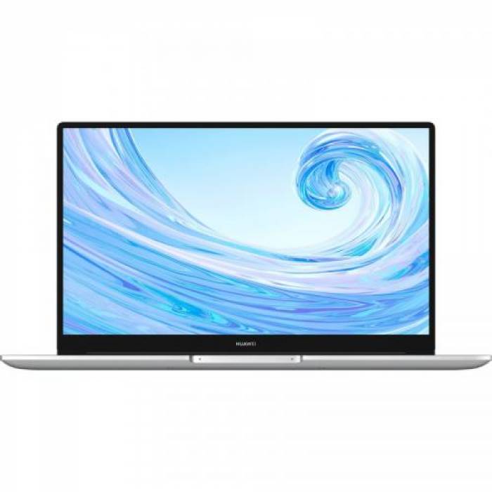 Laptop Huawei MateBook D 15, Intel Core i3-10110U, 15.6inch, RAM 8GB, SSD 256GB, Intel UHD Graphics, Windows 10, Silver