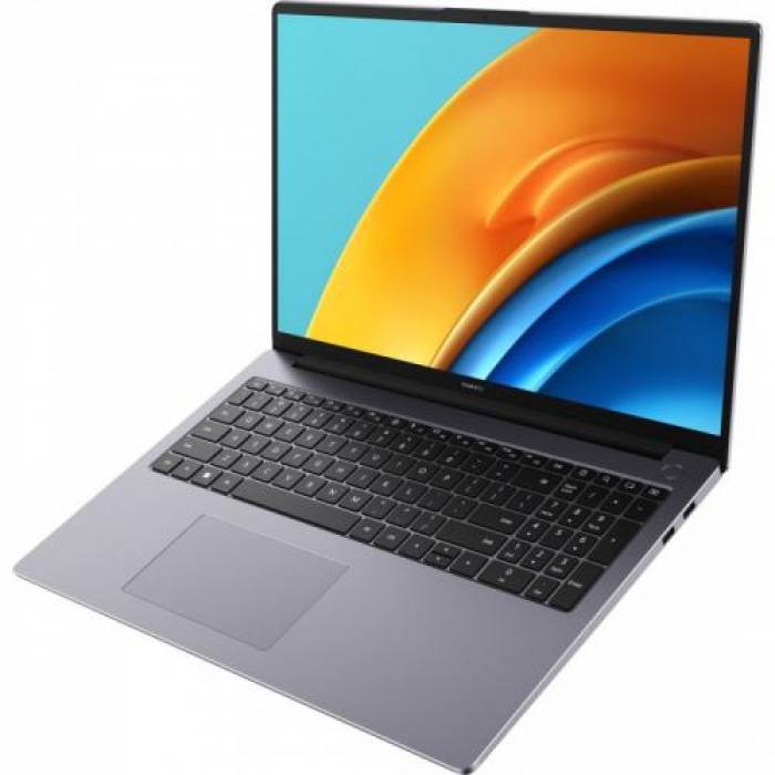 Laptop Huawei MateBook D 16, Intel Core i7-12700H, 16inch, RAM 16GB, SSD 512GB, Intel Iris Xe Graphics, Windows 11, Space Gray