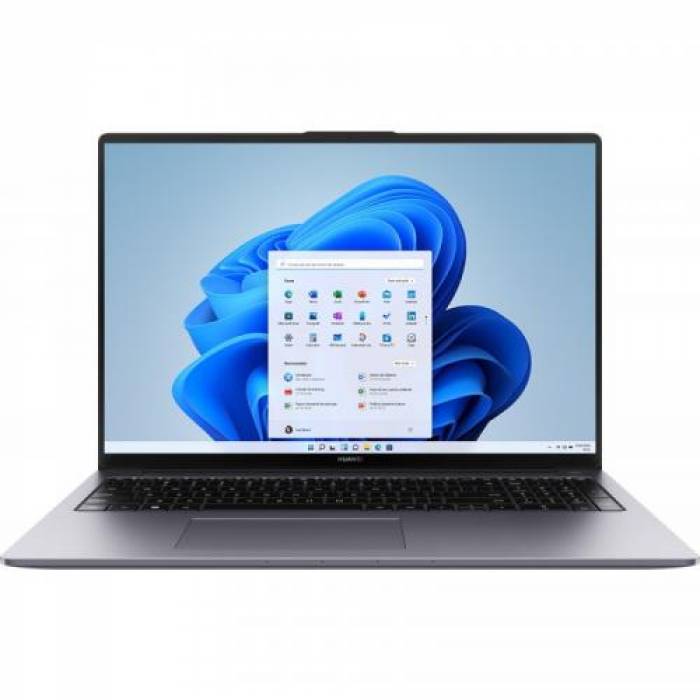 Laptop Huawei MateBook D 16, Intel Core i7-12700H, 16inch, RAM 16GB, SSD 512GB, Intel Iris Xe Graphics, Windows 11, Space Gray