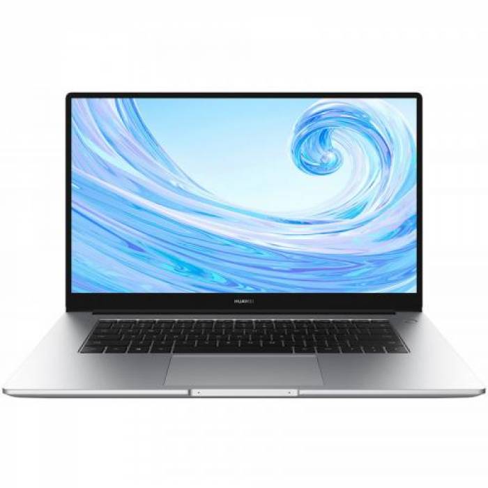 Laptop Huawei Matebook D15, AMD Ryzen5 5500U, 15.6inch, RAM 8GB, SSD 512GB, Intel Iris Xe Graphics, Windows 11, Silver