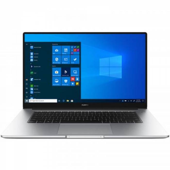 Laptop Huawei Matebook D15, AMD Ryzen5 5500U, 15.6inch, RAM 8GB, SSD 512GB, Intel Iris Xe Graphics, Windows 11, Silver