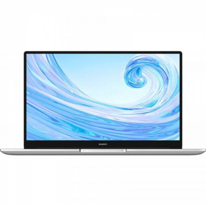 Laptop Huawei Matebook D15, AMD Ryzen5 5500U, 15.6inch, RAM 8GB, SSD 512GB, Intel Iris Xe Graphics, Windows 11, Silver