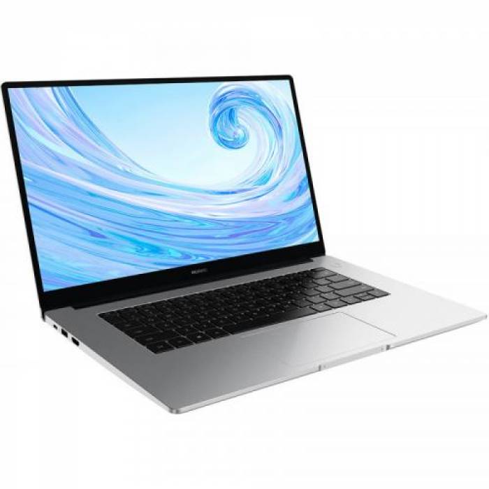 Laptop Huawei Matebook D15, AMD Ryzen5 5500U, 15.6inch, RAM 8GB, SSD 512GB, Intel Iris Xe Graphics, Windows 11, Silver