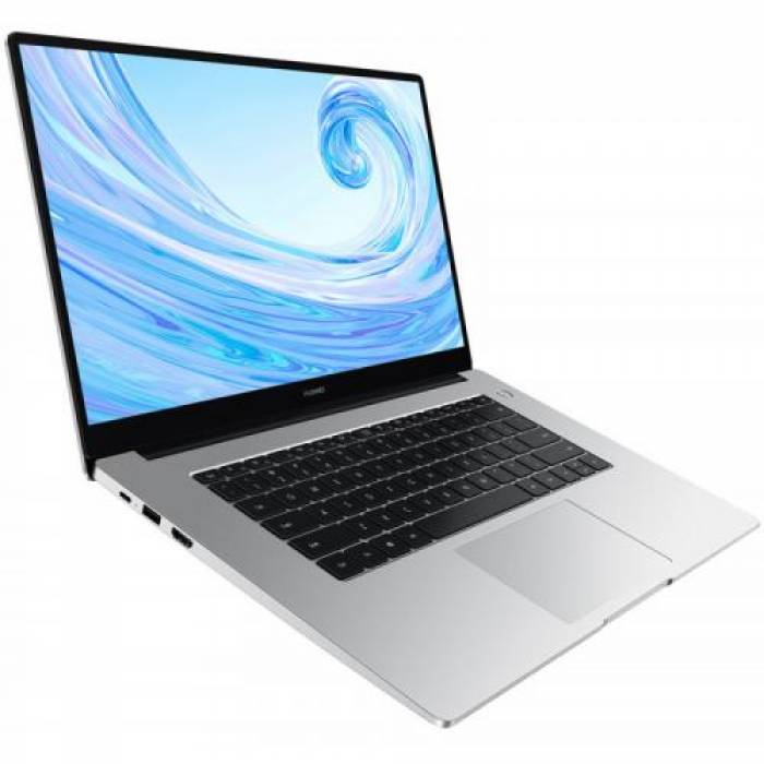 Laptop Huawei Matebook D15, AMD Ryzen5 5500U, 15.6inch, RAM 8GB, SSD 512GB, Intel Iris Xe Graphics, Windows 11, Silver