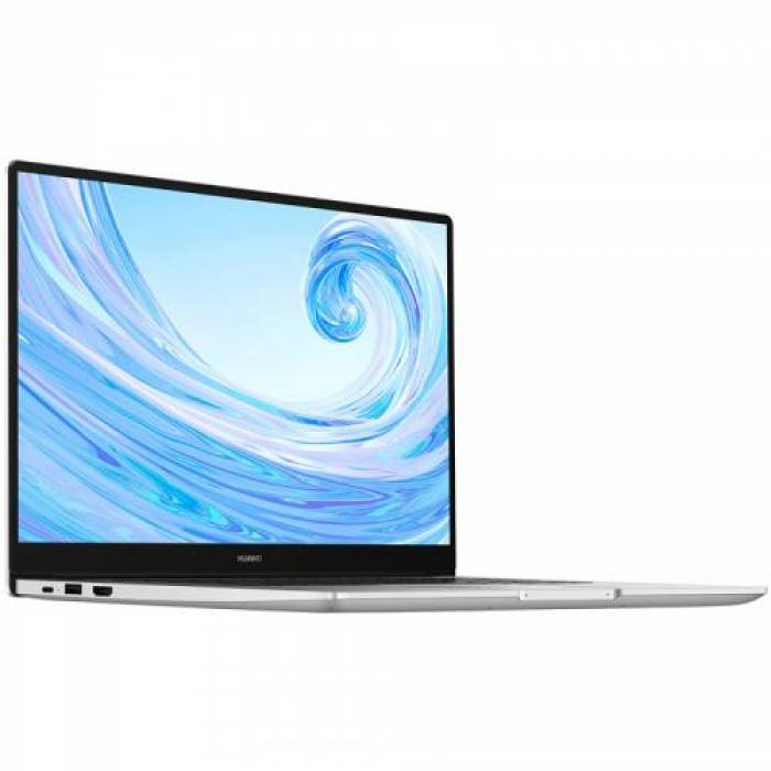 Laptop Huawei Matebook D15, AMD Ryzen5 5500U, 15.6inch, RAM 8GB, SSD 512GB, Intel Iris Xe Graphics, Windows 11, Silver