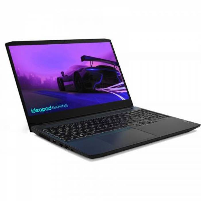 Laptop IdeaPad Gaming 3 15IHU6, Intel Core 5-11320H, 15.6inch, RAM 16GB, SSD 512GB, nVidia GeForce GTX 1650 4GB, No OS, Shadow Black