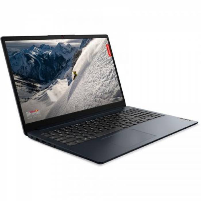 Laptop Lenovo IdeaPad 1 15AMN7, AMD Ryzen 5 7520U, 15.6inch, RAM 8GB, SSD 256GB, AMD Radeon 610M, Windows 11, Abyss Blue