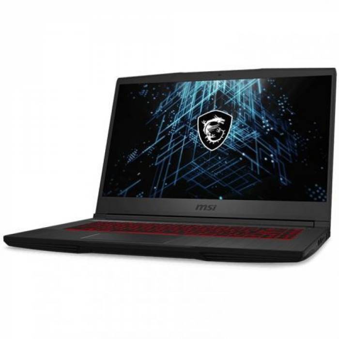 Laptop MSI GF63 Thin 11UC-400XRO, Intel Core i5-11400H, 15.6inch, RAM 8GB, SSD 512GB, nVidia GeForce RTX 3050 4GB, Free DOS, Black