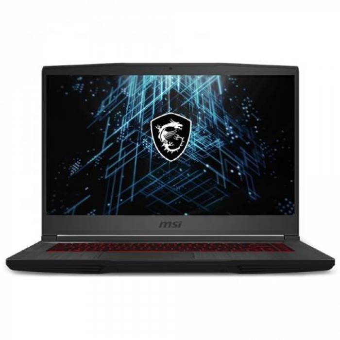 Laptop MSI GF63 Thin 11UD-297XRO, Intel Core i7-11800H, 15.6inch, RAM 8GB, SSD 512GB, nVidia GeForce RTX 3050 Ti 4GB, Free DOS, Black