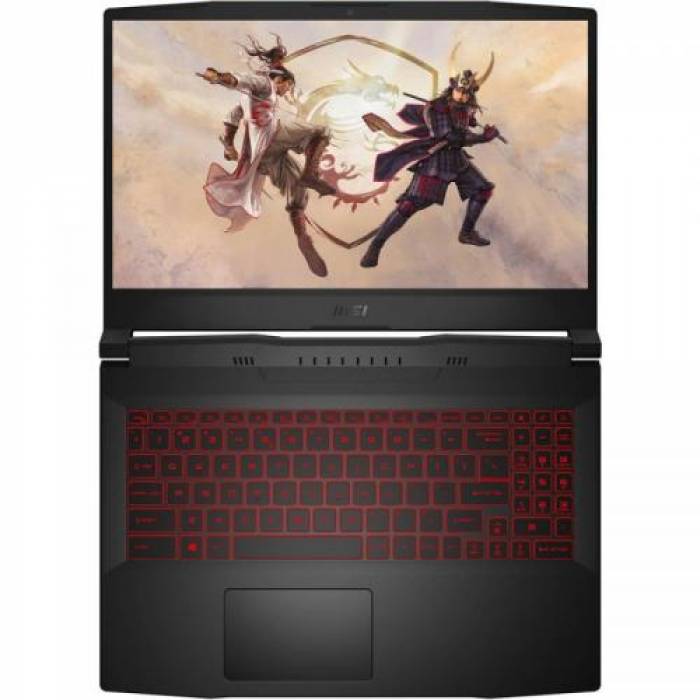 Laptop MSI Katana GF66 11UD, Intel Core i5-11400H, 15.6inch, RAM 8GB, SSD 512GB, nVidia GeForce RTX 3050 Ti 4GB, No OS, Black