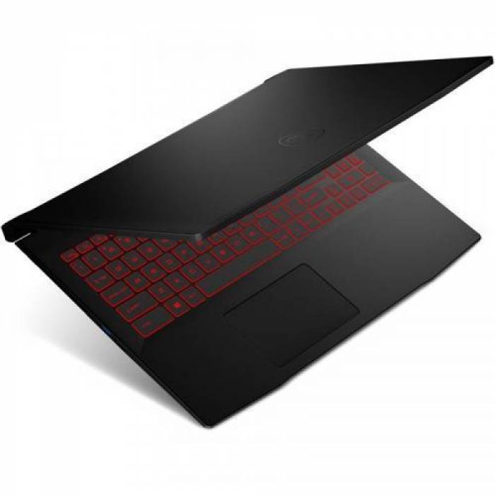 Laptop MSI Katana GF66 12UC-229XRO, Intel Core i5-12500H, 15.6inch, RAM 16GB, SSD 512GB, nVidia GeForce RTX 3050 4GB, No OS, Black