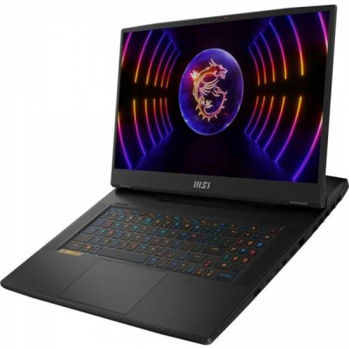 Laptop MSI Titan GT77 HX 13VI MiniLED, Intel Core i9-13980HX, 17.3inch, RAM 64GB, SSD 2x 2TB, nVidia GeForce RTX 4090 16GB, Windows 11, Core Black