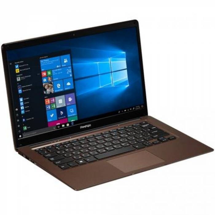 Laptop Prestigio SmartBook 141 C3, Intel Atom x5-Z8350, 14.1inch, RAM 2GB, eMMC 64GB, Intel HD Graphics 400, Windows 10, Dark Brown