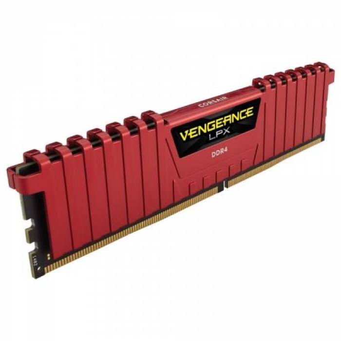 Memorie Corsair Vengeance LPX Red 4GB DDR4-2400MHz, CL14