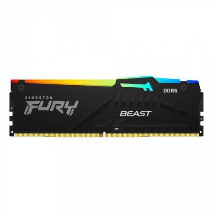 Memorie Kingston Fury Beast RGB 16GB, DDR5-6000MHz, CL36