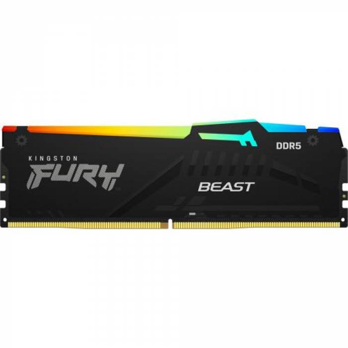 Memorie Kingston FURY Beast RGB, 32GB, DDR5-5600MHz, CL40