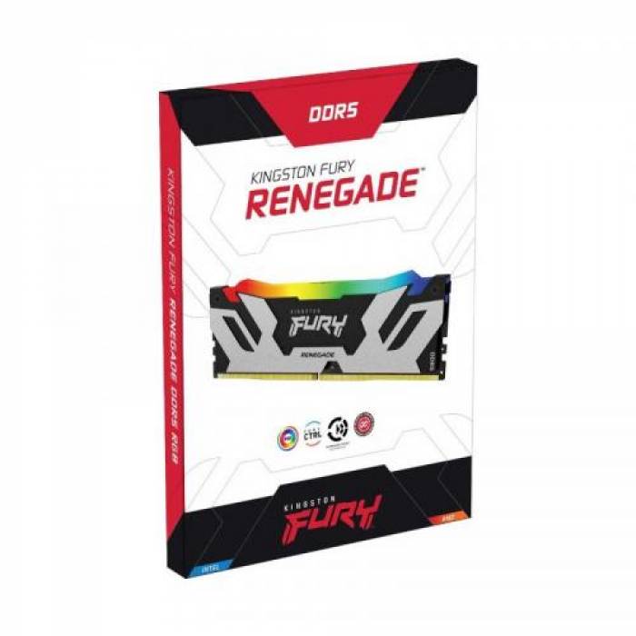 Memorie Kingston FURY Renegade RGB, 64GB, DDR5-6000MHz, CL32, Dual Channel