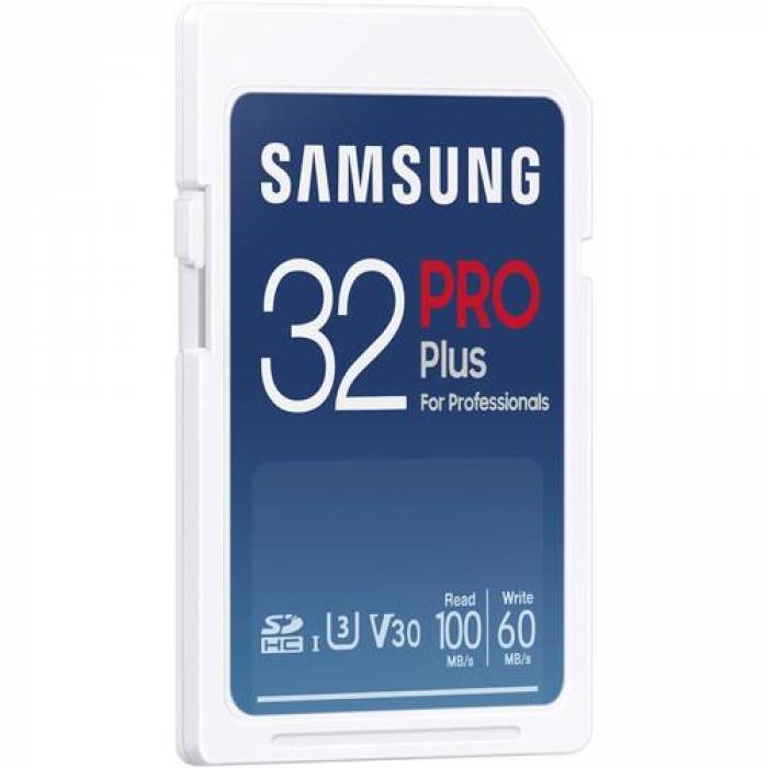 Memory Card SDHC Samsung PRO Plus 32GB, Class 10, UHS-I U3, V30