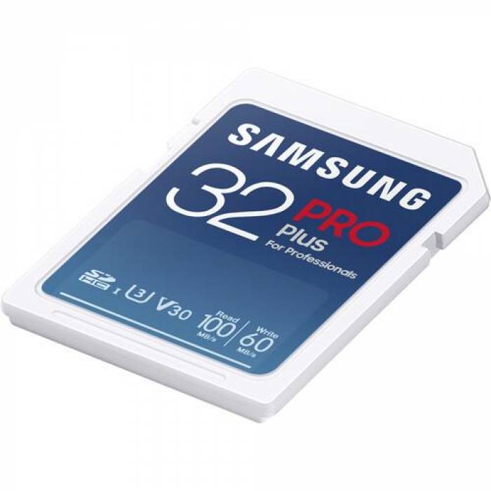 Memory Card SDHC Samsung PRO Plus 32GB, Class 10, UHS-I U3, V30