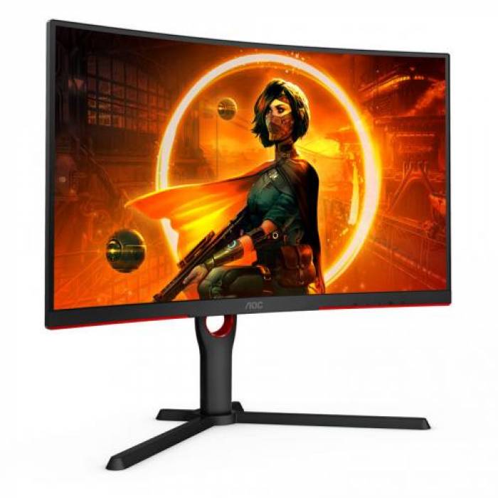 Monitor LED curbat AOC CQ27G3SU, 27inch, 2560x1440, 4ms, Black