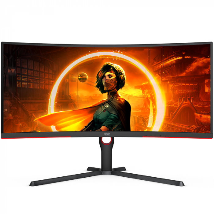 Monitor LED Curbat AOC CU34G3S, 34inch, 3440x1440, 4ms, Black