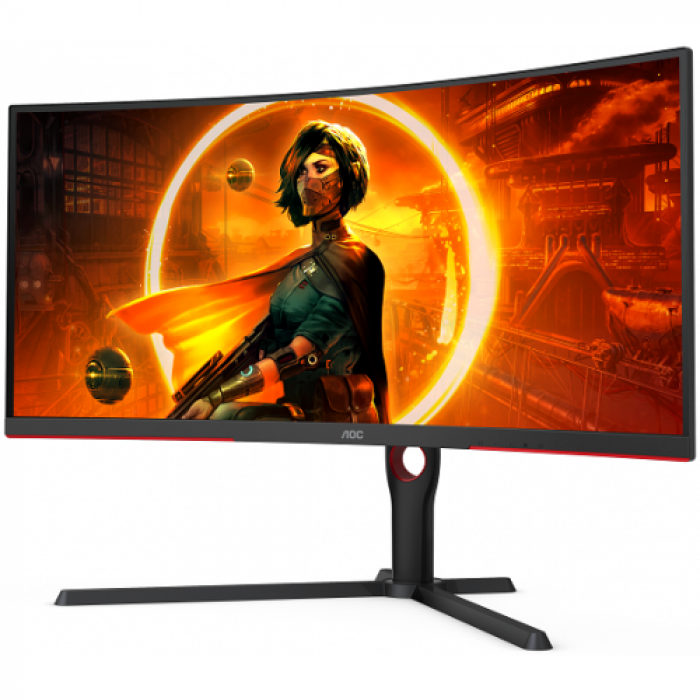 Monitor LED Curbat AOC CU34G3S, 34inch, 3440x1440, 4ms, Black