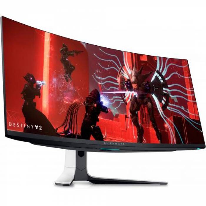 Monitor LED Curbat Dell Alienware AW3423DW, 34inch, 3440x1440, 0.1ms GTG, Black-White