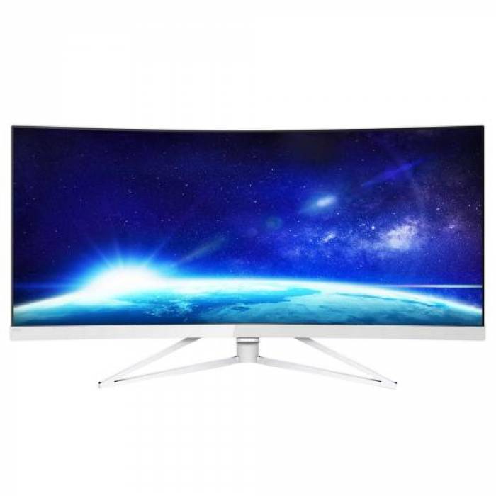 Monitor LED Curbat Philips 349X7FJEW, 34inch, 3440x1440, 4ms GTG, White