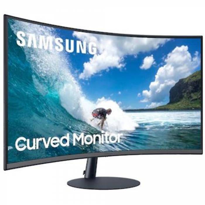 Monitor LED Curbat Samsung C27T550FDU, 27inch, 1920x1080, 4ms GTG, Black