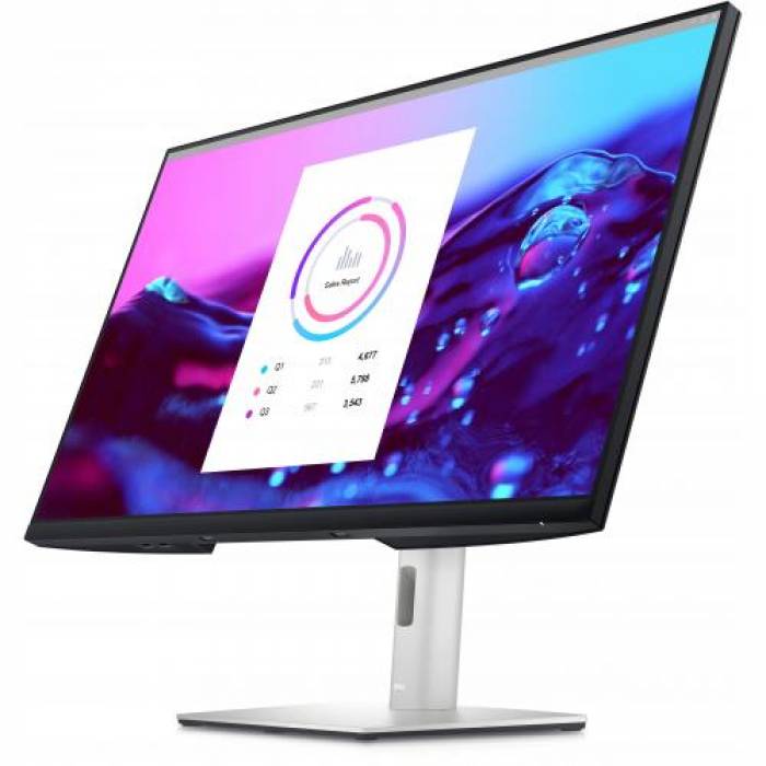 Monitor LED Dell P3222QE, 31.5inch, 3840x2160, 5ms GTG, Black-Silver