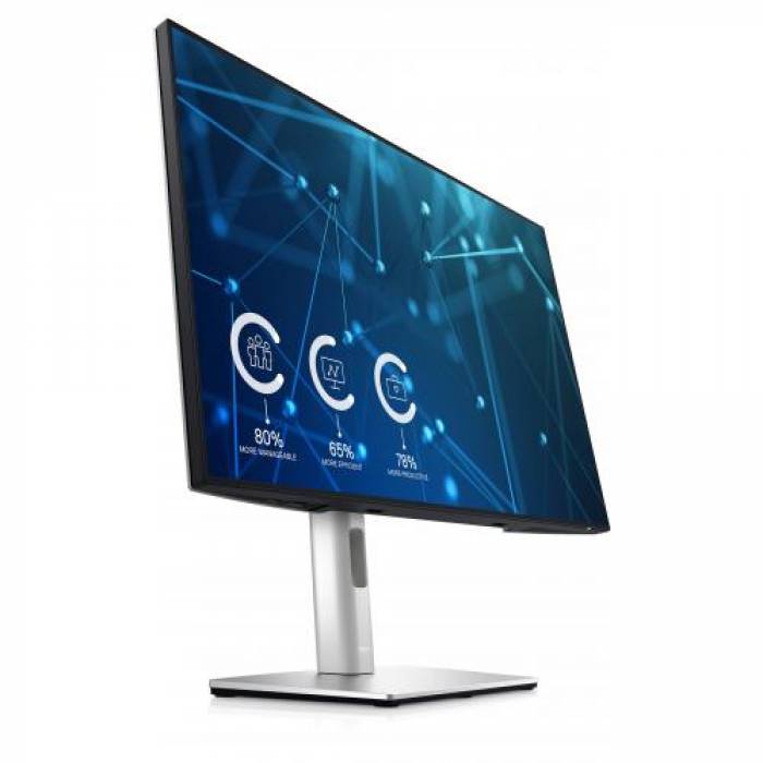 Monitor LED DELL U2421E, 24inch, 1920x1200, 8ms, Silver