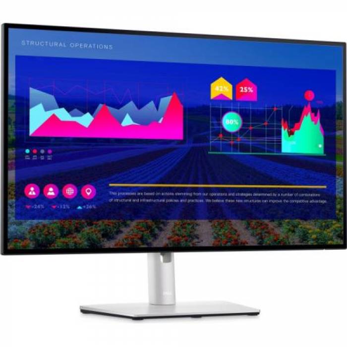 Monitor LED DELL UltraSharp U2722D, 27inch, 2560x1440, 5ms GTG, Black-Silver