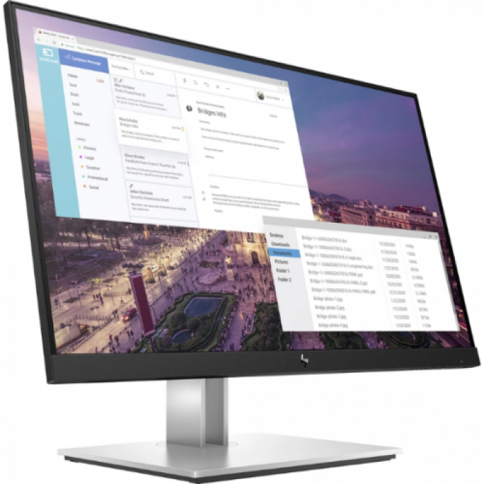 Monitor LED HP E23 G4, 23inch, 1920x1080, 5ms GTG, Black-Silver