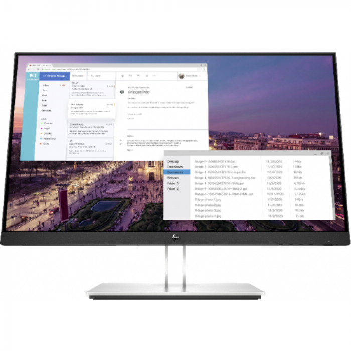 Monitor LED HP E23 G4, 23inch, 1920x1080, 5ms GTG, Black-Silver