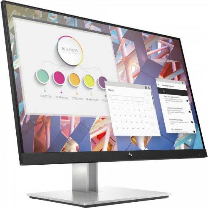 Monitor LED HP E24 G4, 23.8inch, 1920x1080, 5ms GTG, Black-Silver