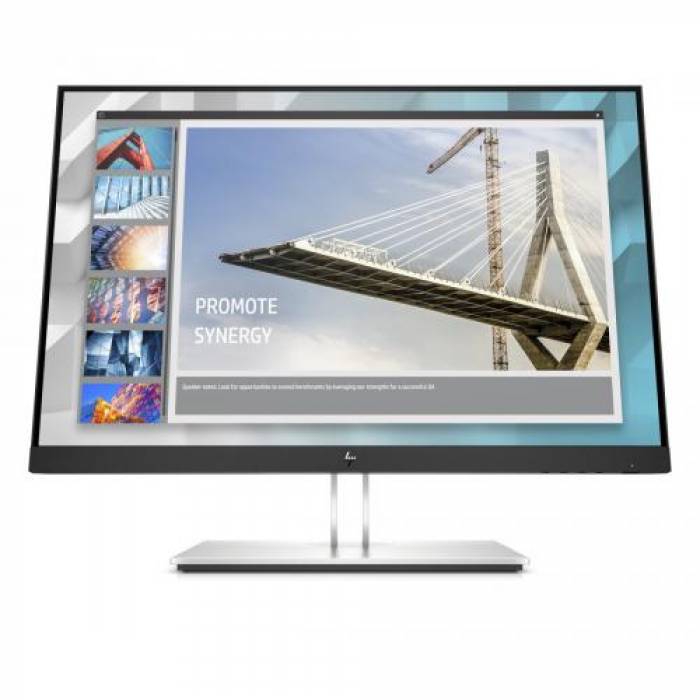 Monitor LED HP E24i G4, 24inch, 1920x1200, 5ms GTG, Black-Silver