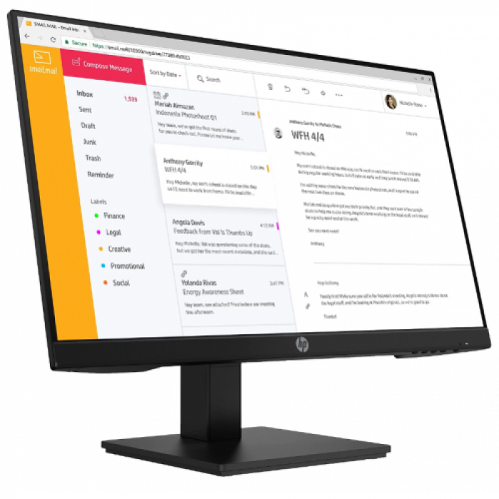 Monitor LED HP P24 G4, 23.8inch, 1920x1080, 5ms GTG, Black