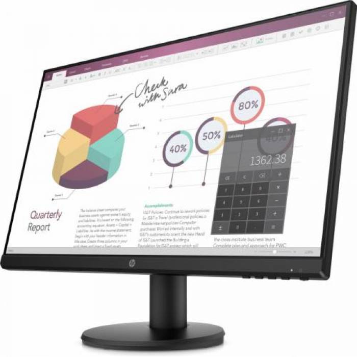 Monitor LED HP P24V G4, 23.8inch, 1902x1080, 5ms GTG, Black