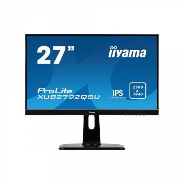 Monitor LED Iiyama XUB2792QSU-B1, 27inch, 2560x1440, 5ms, Black