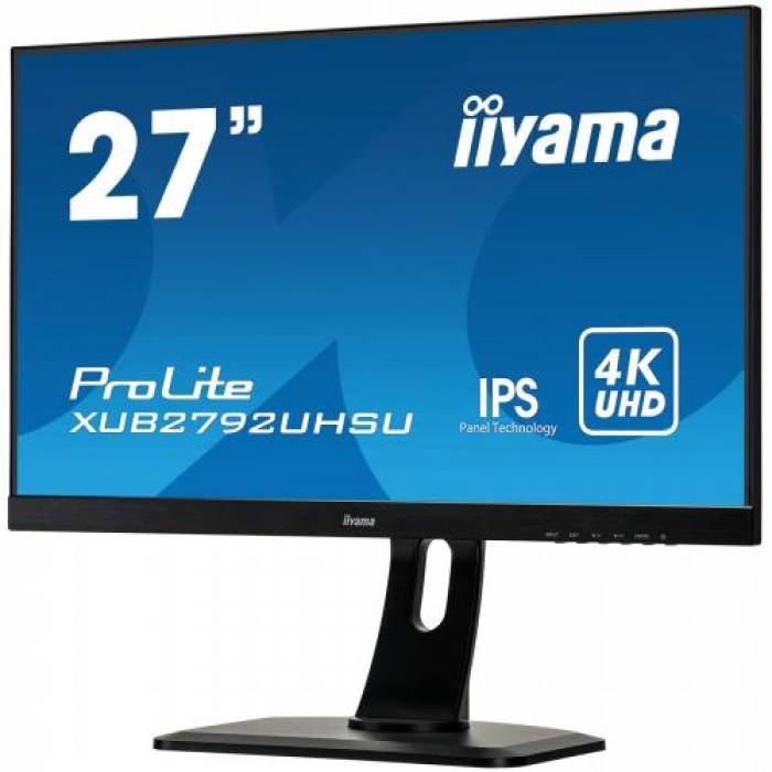 Monitor LED Iiyama XUB2792UHSU-B1, 27inch, 3840x2160, 4ms, Black