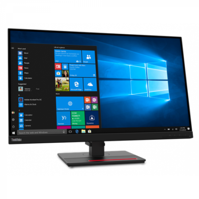 Monitor LED Lenovo ThinkVision T27h-2L, 37inch, 2560x1440, 4ms GTG, Raven Black