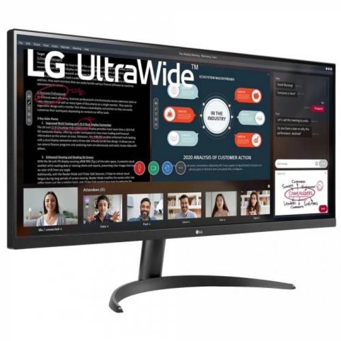 Monitor LED LG 34WP500-B, 34inch, 2560x1080, 5ms GTG, Black