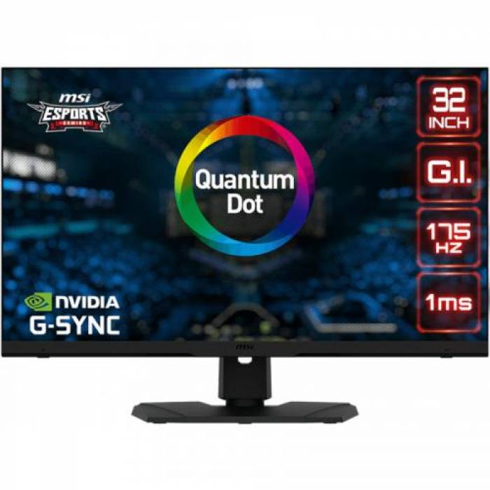 Monitor LED MSI Gaming Optix MPG321QRF-QD 31.5inch, 2560x1440, 1ms, Black