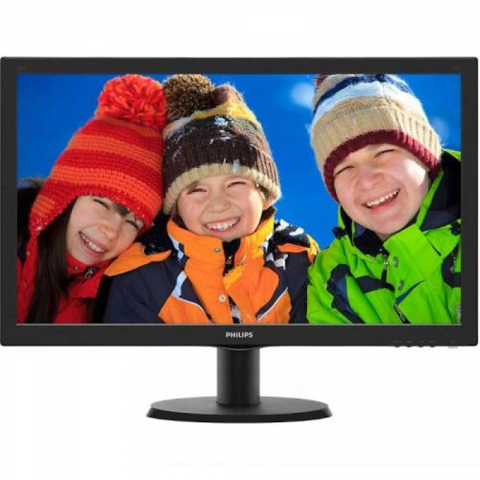 Monitor LED Philips 243V5LHSB5/00, 23.6inch, 1920x1080, 5ms, Black