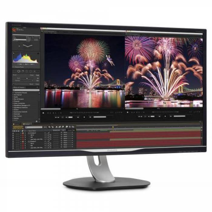 Monitor LED Philips 328P6VUBREB, 31.5inch, 3840x2160, 4ms GTG, Black-Silver