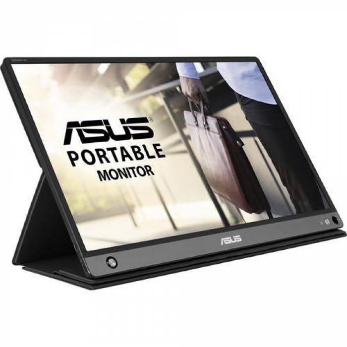 Monitor LED Portabil Asus MB16AH, 15.6inch, 1920x1080, Silver-Black