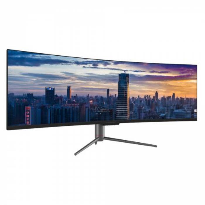 Monitor QLED Curbat LC Power LC-M49-DQHD-120-C-Q, 49inch, 5120x1440, 6ms, Black