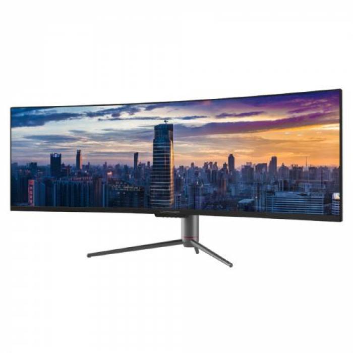 Monitor QLED Curbat LC Power LC-M49-DQHD-120-C-Q, 49inch, 5120x1440, 6ms, Black