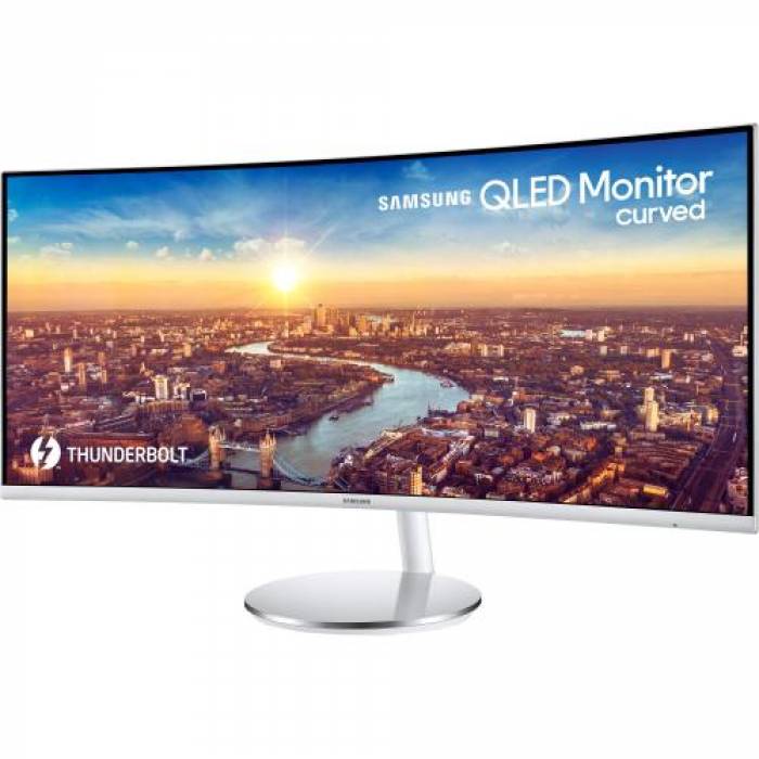 Monitor QLED Samsung CJ791 LC34J791WTPXEN, 34inch, 3440x1440, 4ms GTG, Black