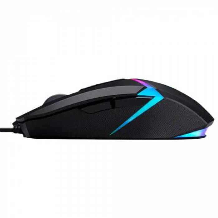 Mouse Optic A4Tech Bloody W60-MAX, RGB LED, USB, Black